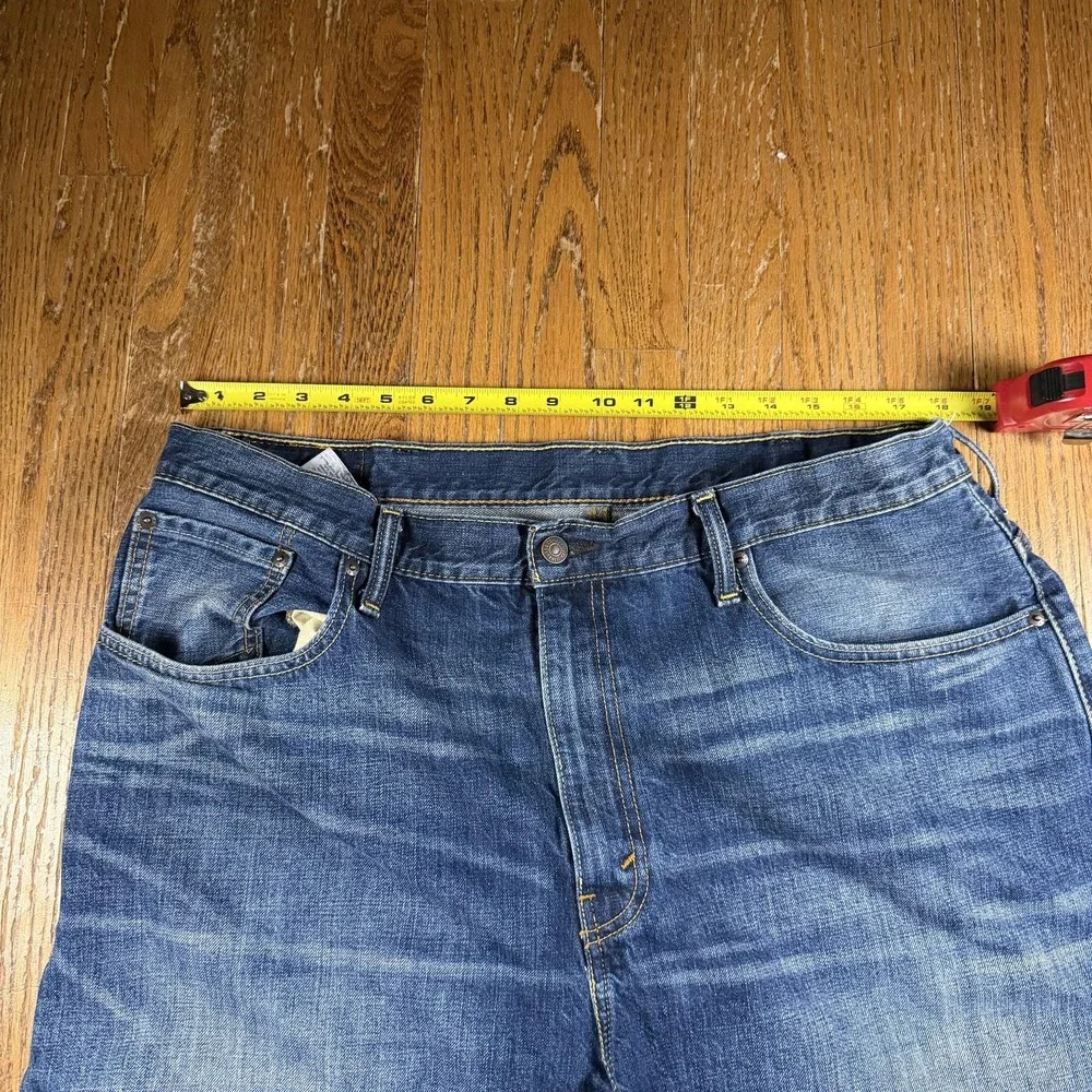 Levi's 569 Shorts Mens 38 Blue‎ Denim Jean Relaxed Fit Bermuda 5 Pocket Casual
